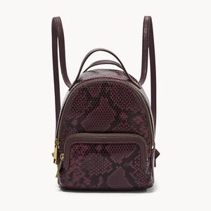 Maisie Snakeskin Mini backpack